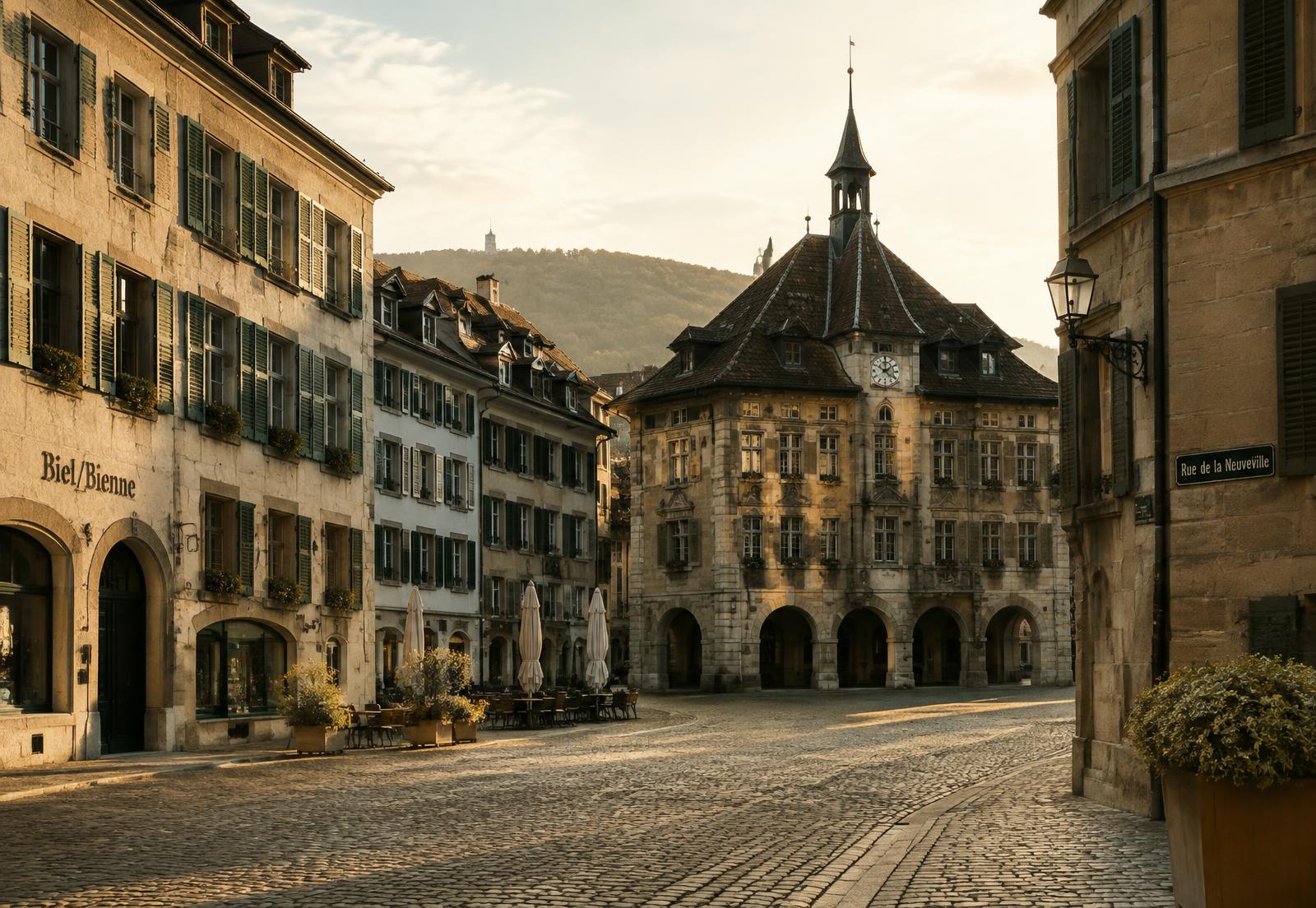 The old town of Biel/Bienne